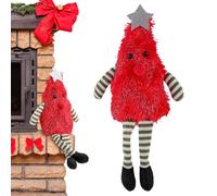Genérico Christmas Tree Shaped Cute Plush Doll, Cloth 11.42x5.51x2.36 Inch - Tree Shaped Cute Plush Doll with Festive Lights, Party, Office | Cuțe Christmas Тree Ďoll Soft Figures Festive Game