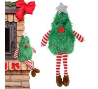 Genérico Christmas Tree Shaped Cute Plush Doll, Cloth 11.42x5.51x2.36 Inch - Tree Shaped Cute Plush Doll with Festive Lights, Party, Office | Cuțe Christmas Тree Ďoll Soft Figures Festive Game