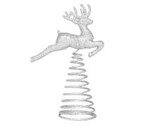 Generico Christmas Tree Topper, Deer Tree Topper Christmas Decorations, Gold Figurines Cute for Living Room Bedroom Mantle Window Entryway Classroom Farmhouse Events Party Holiday