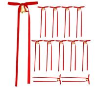 Genérico Christmas Velvet Bow Garland - 20 x 6 cm Christmas Decor Banner with Jingle Bell, Versatile Holiday Velvet Red Bows, for Fireplace Tree Staircase Indoor Outdoor Home Holiday Party Winter Wall