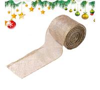 Genérico Christmas Wired Ribbon For Box Wrapping, Christmas Mesh Ribbon For Tree, Party Supplies For Garland Crafts String Lights Home Centerpiece Making Wreaths Mailbox Stylists Women