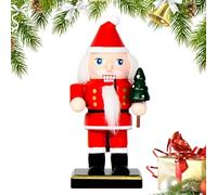 Genérico Christmas Wooden Nutcracker Figurines - 16cm Penguin, Gingerbread Man, Ełf & Christmas Nutcracker Soldier | Holiday Collectible Sculptures for Table Shelf Mantel Gabinet Gìft Bag Fillers