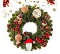Genérico Christmas Wreath - 11.81 Inch Pinecones Garland Decoration Sign, Realistic Greenery Holiday Decor, Outdoor Christmas Wreath for Porch, Home Wall, Table, Mantel, Fireplace, Winter Window