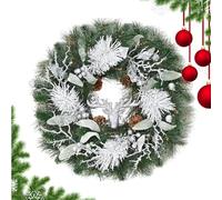 Genérico Christmas Wreath - 19” Pine Needle Elk Home Decoration | Handmade Winter Greenery Front Door Garland | Large Holiday Wreath For Wall, Window, Porch, Fireplace, and Indoor Outdoor Decor