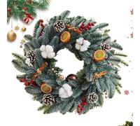 Genérico Christmas Wreaths | Festive Greenery Decorations Waterproof Garland | Artificial Realistic Seasonal Wreath for Porch Garage Indoor Window Wall House Wedding Fireplace