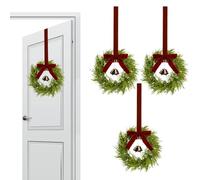 Genérico Christmas Wreaths Indoor - Mini Christmas Wreath, Festive Holiday Home Decoration, Artificial ChristmAas Wreath with Red Bow for Front, Door, Window, Office, Walls, Seasonal Gatherings