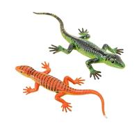 Genérico ChromaLizard Duo | 2pcs Color Changing Reptile Toy ABS Realistic Chameleon Style Educational Set | Sensory Learning Animal Figure Classroom Party Favor Kids Science Curiosity Play Gift