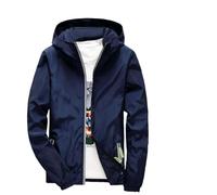 Genérico Chubasquero Hombre Impermeable Casaca Cazadora Chaqueta Chaquetas Trabajo Parka Encerada Invierno Abrigo Talla Grande Moto Caliente Ropa Trekking Ski Caza Azul Oscuro L