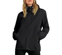 Genérico Chubasquero Mujer Impermeable Tallas Grandes Mujer Largo Invierno Cazadoras Chubasqueros Cortavientos Color Puro Talla Grande Bomber Montaña Softshell Trekking Ropa 11#Negro XXL