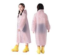 Genérico Chubasquero NiñO NiñA,Poncho Impermeable Grueso con Botones De Color Liso para NiñOs Y NiñAs Primavera Verano Y OtoñO