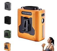 Genérico Chubby Cable Fan, 2025 New Chubby Cool Belt Fans, Chubbycool 6000mah Portable, Portable Belt Rechargeable with Flashlight, for Outdoor Work, Hiking, Camping & Travel (Orange)