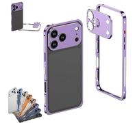Genérico ChubbyCase Ultra-Thin Metal Frame Heat Dissipation Case with Lens Protector, Detachable Metal Lens Cover Protective Case for iPhone 17 Pro MAX (for iPhone 17 Pro MAX,Purple)