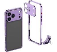 Genérico ChubbyCase Ultra-Thin Metal Frame Heat Dissipation Case with Lens Protector for iPhone 17/17 Air/17 Pro/17 Pro Max/16/15/14/13/12 Pro MAX (17,Purple)
