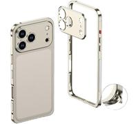 Genérico ChubbyCase Ultra-Thin Metal Frame Heat Dissipation Case with Lens Protector for iPhone 17/17 Air/17 Pro/17 Pro Max/16/15/14/13/12 Pro MAX (16 Plus,Gray)