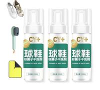 Genérico Chyang Active Foam Sneaker Cleaner Set, Deep Clean, No-Rinse Convenience, Rich Foam, Shoe Cleaning Kit for White Shoes (3 Pcs)