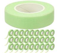 Genérico Cinta Adhesiva para Pestañas 12 CM Ancho 9 Metros por Rollo No Tejida Transpirable Verde 30 Unidades para Extensiones y Maquillaje Profesional