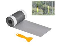 Generico Cinta adhesiva para reparación de red mosquitera, parche adhesivo fuerte recortable con rasqueta - Kit de reparación de parches mosquitera - Para terraza, balcón, red agujeros solución rápida