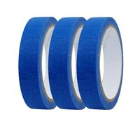 Genérico Cinta de Pintor,3 Rollos x 20 M Cinta Azul Artística - Herramienta Removible para Manualidades Proyectos Artísticos Trabajos de Pintura Mejoras del Hogar Suministros