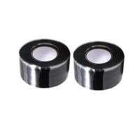 Genérico Cinta de silicona autofundible, sellado resistente a la intemperie for reparación tuberías, vendaje/fijación herramientas(Black 25mmx15mx2pc)