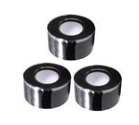Genérico Cinta de silicona autofundible, sellado resistente a la intemperie for reparación tuberías, vendaje/fijación herramientas(Black 25mmx15mx3pc)