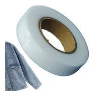 Generico Cinta de tela de doble cara, cinta de tela de doble cara para ropa, parches de lino adhesivos resistentes para bodas viajes casa