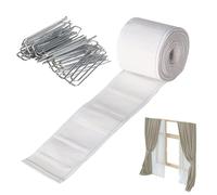 Genérico Cinta Plisada Para Cortinas -350gCinta Para Pliegues De, Tira De Accesorios De Costura Para Cortinas, Encuadernación De Tela Para Fabricación De Cortina | Encuadernación Plisada Profesional