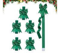 Genérico Cintas para Gabinete Navideñas,6 Piezas Grandes Vintage | Lazos De Cinta para Gabinetes Decoración De Navidad,para Decoración del Hogar Árbol Puerta Principal Interior Exterior Jardín Patio