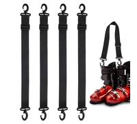 Genérico cintura Trasporto Sci 200x5 Cm Set 4 Spallacci Nylon Resistenti Porta Sci Pattini Stivali Snowboard Attrezzatura Invernale per Escursioni Montagna Campeggio Trekking Sport Outdoor