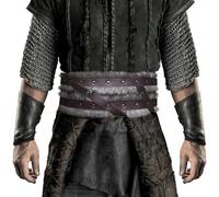 Genérico Cinturón ancho de arpillera para cosplay teatral accesorio escénico versátil que realza disfraces históricos con natural y ajuste firme (Brown, One Size)