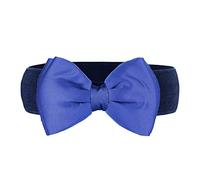 Genérico Cinturón de las señoras Trinquete de la flor cinto diseño floral hueco complementos elastico reversible accessories para los pantalones vaqueros Belt (Navy, 95)