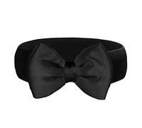 Genérico Cinturón de las señoras Trinquete de la flor cinto diseño floral hueco complementos elastico reversible accessories para los pantalones vaqueros Belt (Black, 85)