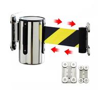 Genérico Cinturón de Seguridad magnético retráctil para Montaje en Pared de 2/3/5 m. Cinturón de Advertencia retráctil. Sistema de guía de Personas. Barrera de cinturón magnético retráctil (2 m/6,5 p