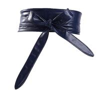 Genérico Cinturón de sellado de cintura de cintura ancha con decoración ajustable para mujer (Dark Blue One Size)