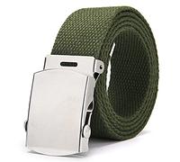 Genérico Cinturón militar unisex lona entrenamiento exterior nuevo cinturón hombre combate táctico resistente (Army Green, One Size)