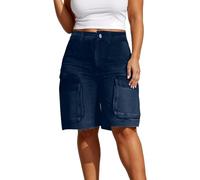 Genérico Cinturon Mujer para Vaqueros Elásticos Bolsillos Pantalones Bootcut Mezclillas Cintura Deportes Campana Elefante Monocolor Cortos de Alta Estilo Recto Informal Cargo con diseño