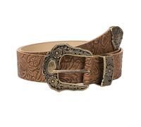 Genérico Cinturón retro con estampado real de piel sintética y cierre de aleación para mujeres, adolescentes, ocasiones, correa de cintura para vestidos y pantalones vaqueros