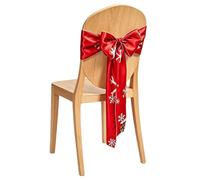 Genérico Cinturones de Silla Navidad Nudos Lavables Largos Y Flexibles | Decoración de nudo rojo para casa, boda, eventos, baby shower, cumpleaños, vacaciones, fiestas, hotel,