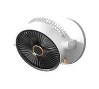 Genérico Circulation Fan, Digital Display, USB Ventilator, ABS Housing, 3600mAh Battery, 8.66x3.35x9.06 inches, Quiet Rechargeable Cooling for Travel, Home, Camping, Work, School, Car