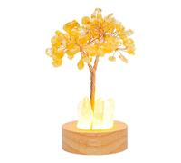 Genérico Citrine Tree Golden Fortune Lamp, Crystal Tree Night Light, 2.36x5.51inch, Decorative Crafts Ornament for Apartment, Living Room, Bedroom, Study, Dormitory, Offices, Car, Thanksgiving Decor
