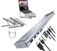 Genérico Civilized 8-in-1 USB-C Laptop Stand, Upliftjoys 8-in-1 USB-C Laptop Stand, Civilizek Laptops Stands, for Home Offices, Corporate Desks, and Cafés (8 in 1)