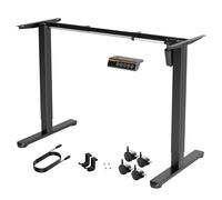 Genérico Claiks - Soporte de Escritorio con Doble Motor Ajustable en Altura y Altura Regulable de 72 cm a 118 cm, para mesas de 100 a 160 cm (sin Placa) en Forma de C, Color Blanco (Negro)