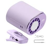 Genérico Clamp On Fan For Car - 360° Rotatable Clip Fan | Rechargeable USB Cooling Fans With LED Display | Portable Adjustable Speed Desk Fans | For Travel Camping Golf Beach Office Home Outdoor Use