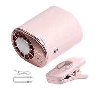 Genérico Clamp On Fan For Car - 360° Rotatable Clip Fan | Rechargeable USB Cooling Fans With LED Display | Portable Adjustable Speed Desk Fans | For Travel Camping Golf Beach Office Home Outdoor Use