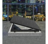 Genérico Claraboya de ático de Acero galvanizado de Alta Resistencia, Cubierta de Techo Impermeable con Acceso de Emergencia, Puerta de Acceso a Techo de Acero galvanizado de Alta resistenc