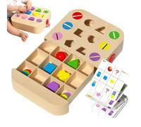 Genérico Clasificador De Formas - 10.24 X 9.84 X 2.36 Pulgadas, Juego De De Formas De Madera Juego De Clasificación De Colores Para, Puzzles Para Bebé Niña Niño | Accesorios de