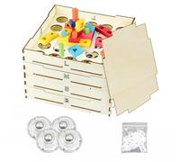 Genérico Clasificadora - Madera 28x28 Cm | Bandeja De Monedas Separador De Cambio Organizador | Contenedor De Almacenamiento Múltiple para Juguetes Piezas Ordenar Hogar Aula Y Uso Diario