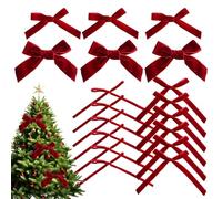 Genérico Classic Holiday Bows - Vintage Velvet Decorations for Home Party | Elegant Velvet with Rustic Style, Christmas Tree Garland Accent, Staircase Handrail Window Wedding Ornament