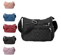 Genérico Classic Luxury Large Capacity Crossbody Popularate Bags,Popularate Bag Classic Luxury Crossbody Bag, Women's soft nylon handbag,Suitable for Everyday Use (Black,29 * 11 * 21cm)