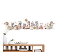 Genérico Classic Nativity Set - Religious Resin Collectible for Church School Adults | Resin Material with Christmas Miniatures, Lightweight Holiday Keepsake, Dining Table Mantel Decoration