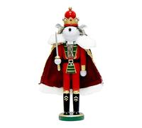 Genérico Classic Nutcracker Statue - Holiday Decor for Festive Shelves | Wooden Mice King with Creative Design, 12 Inch Ornament, Christmas Decoration Piece, Seasonal Display Accessory